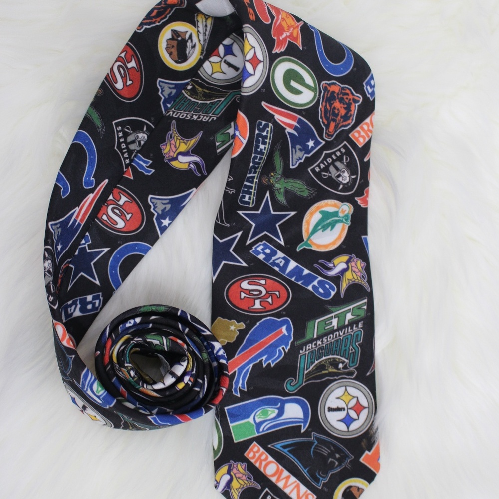 RALPH MARLIN 1994 WALLYWEAR "NFL LOGOS" TIE